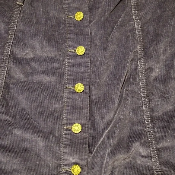 🛍Bundle sale🛍Women's Navy Button-Front corduroy Skirt size 12 - Picture 3 of 9